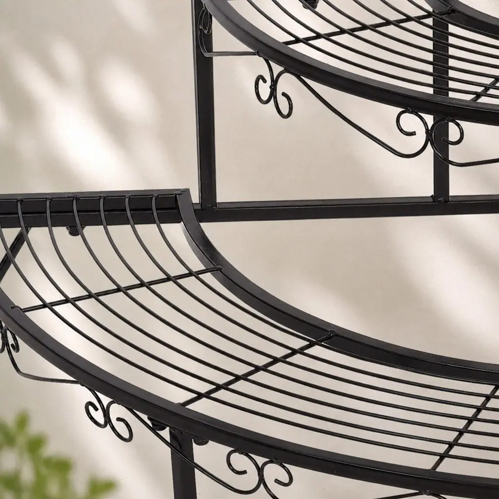 3-Tier Plant Stand Indoor Outdoor Metal Flower Pot Rack Storage Garden