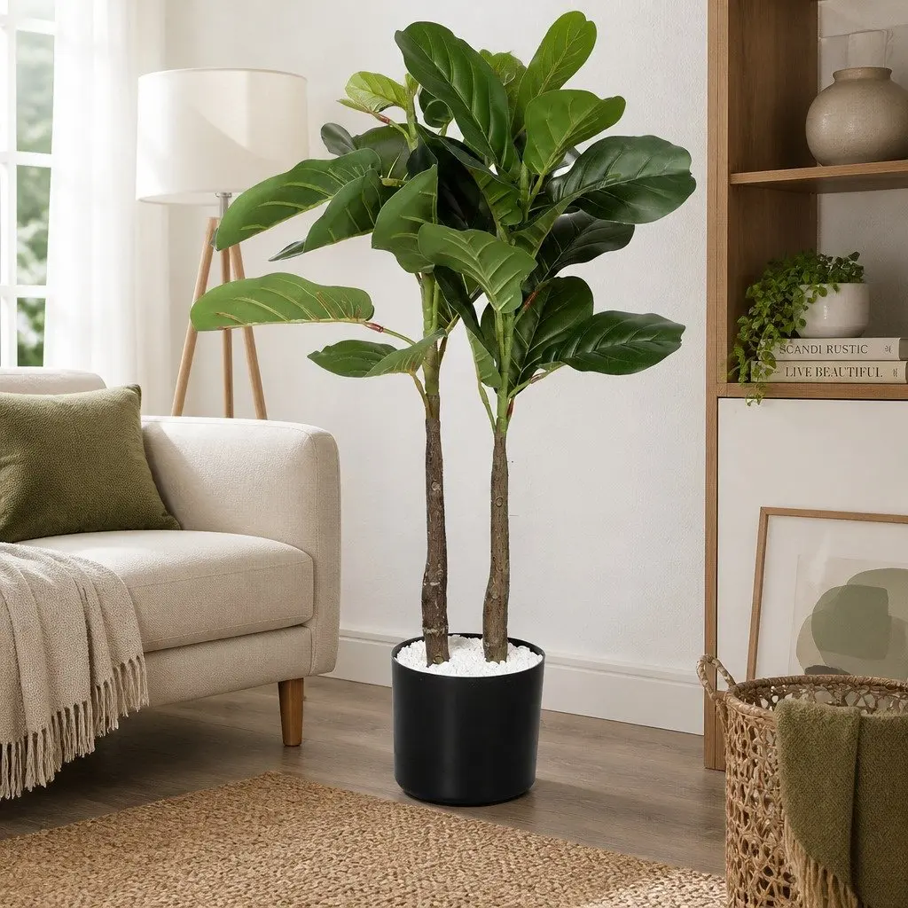 Artificial Plant Tree 100cm Maintenance Free Indoor Outdoor Faux Greenery Decorative Foliage
