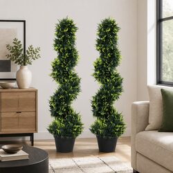 Enhance Your Space with 100cm Spiral Cedar Trees - 2 Pack