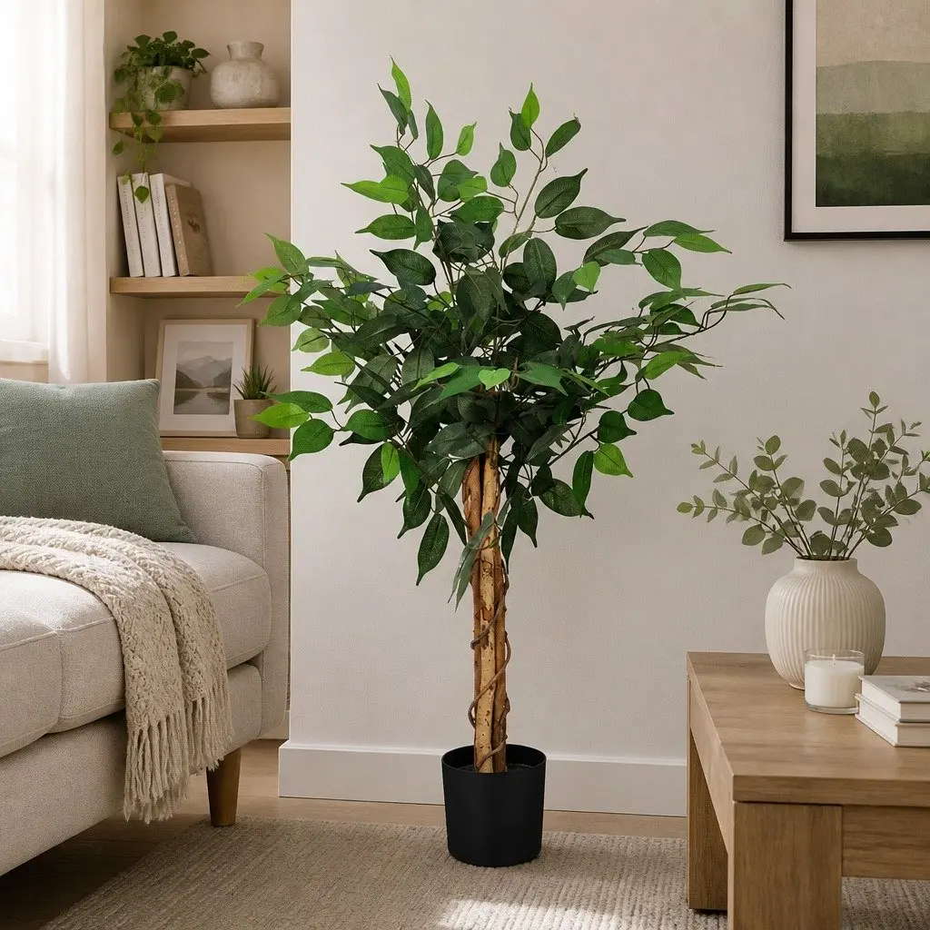 Artificial Tree 90CM Lifelike Green Plant Indoor Outdoor Home Decor Faux Christmas