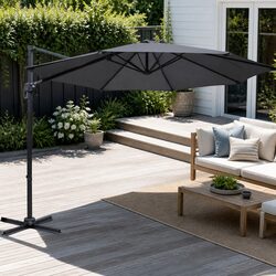 3m Outdoor Cantilever Umbrella 360 Degree Rotating Side Post Beach Garden Shade