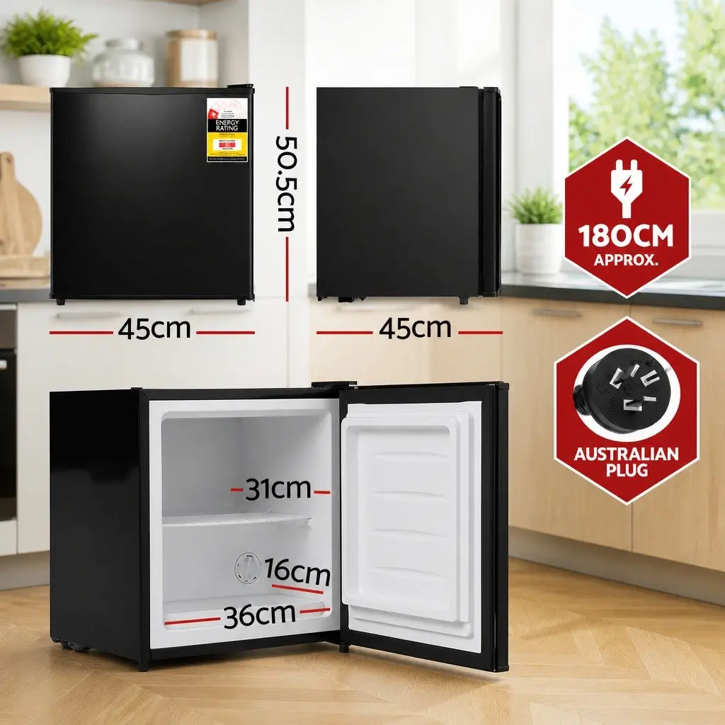 Small Upright Freezer 31L Vertical Freestanding Compact Freezer Black