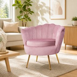 Elevate Your Space with a Pink Velvet Armchair