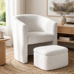 Elevate Your Space with a Cozy Armchair and Ottoman