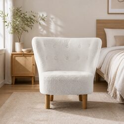 Elegant White Sherpa Accent Chair for Your Home