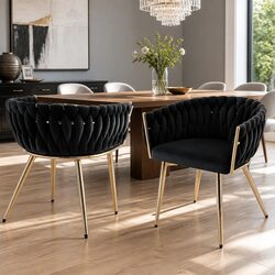 Enhance Your Living Space with Two Velvet Dining Chairs