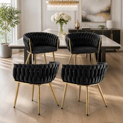 Elevate Your Space with a Set of 4 Velvet Dining Chairs