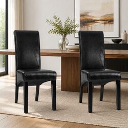 Enhance Your Dining Space with These Black Upholstered Chairs