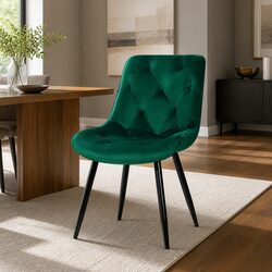 Stylish Green Cushioned Dining Chairs for Modern Spaces