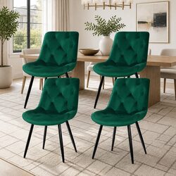 Stylish Green Velvet Dining Chair Set of 4 for Your Home
