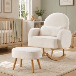 Elevate Your Space with Our Stylish Rocking Chair and Ottoman