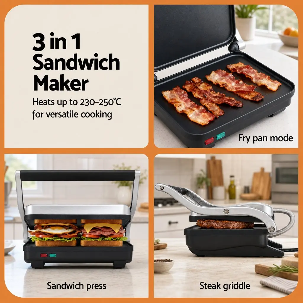 Cordless Vacuum Mop and Sandwich Press