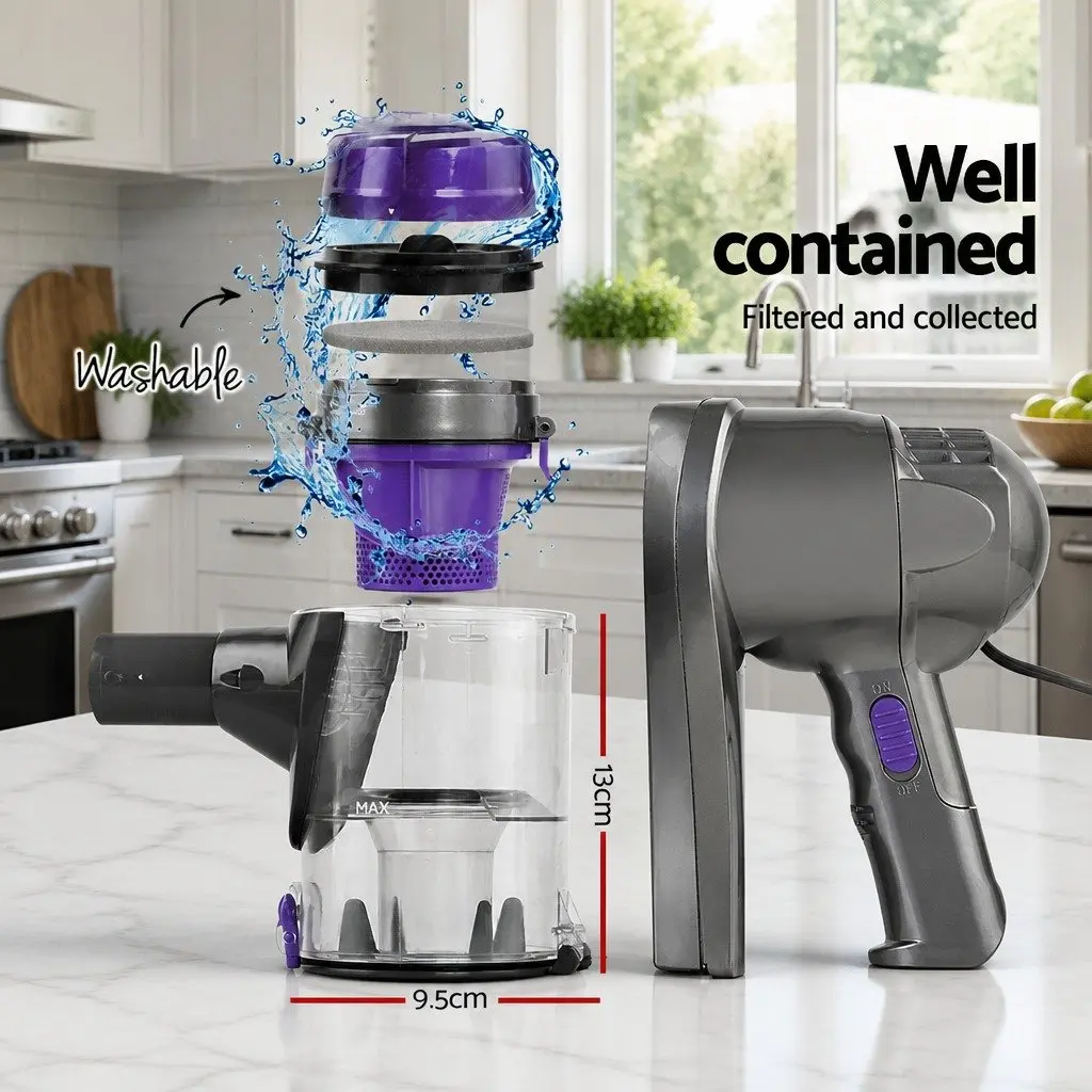 Stick Vacuum Cleaner 450W Corded Handheld Converts to Hand Vacuum