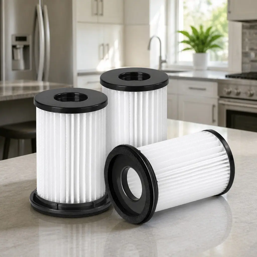 Stick Vacuum HEPA Filter 3 Pack Washable Reusable White