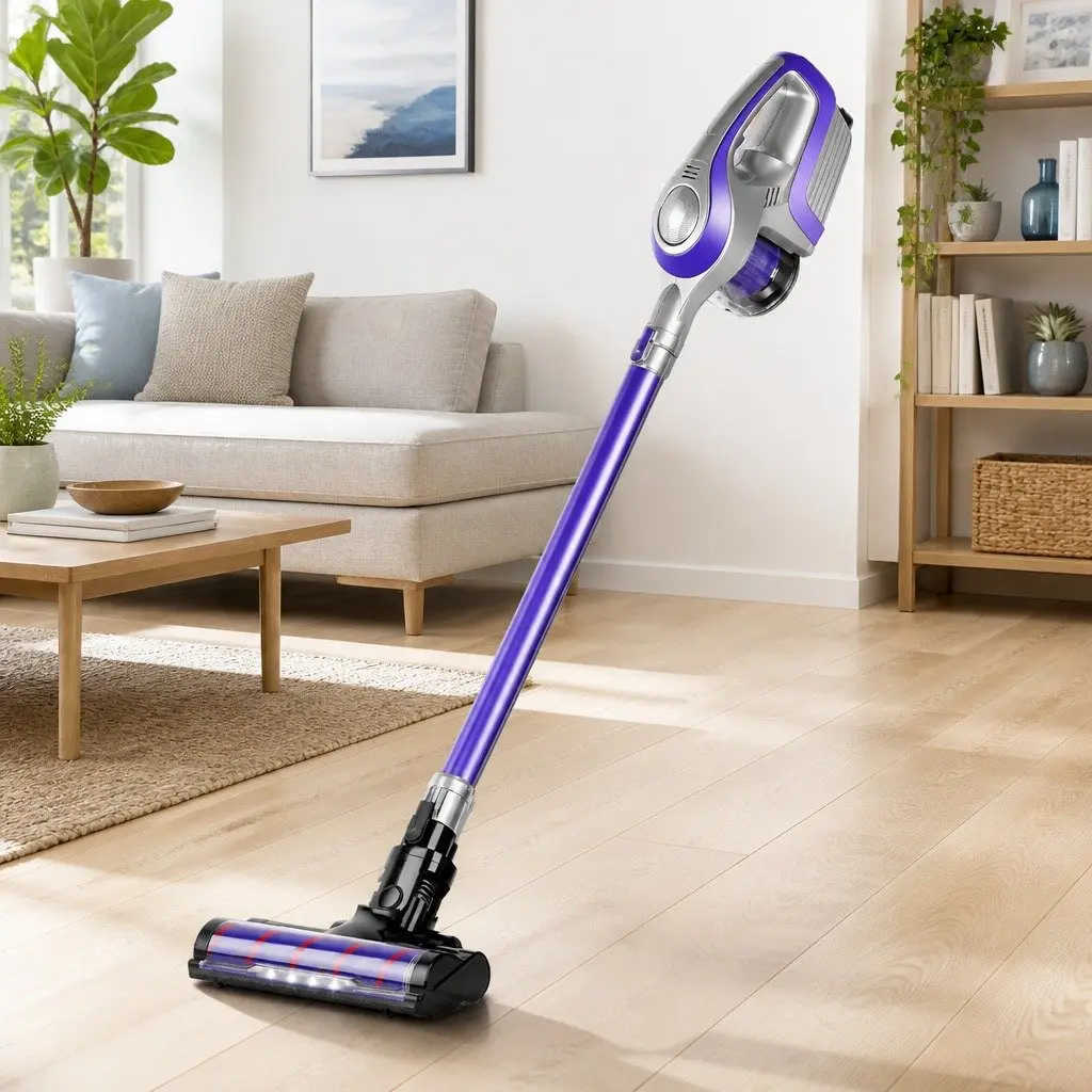 Cordless Stick Vacuum Cleaner 150W Motorised Roller Head LED Light