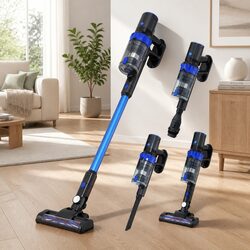 Cordless Stick Vacuum Cleaner Handheld Brushless Motor 350W Bagless Blue