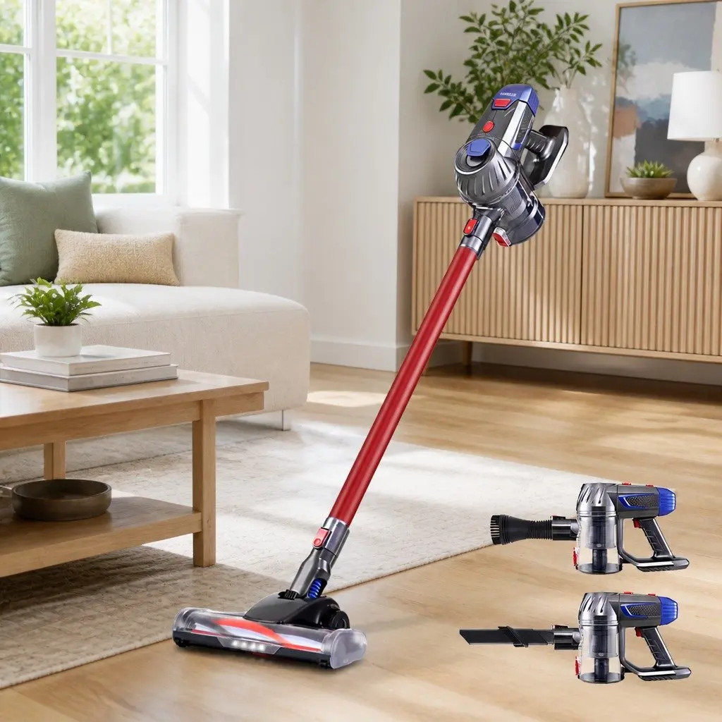 Cordless Stick Vacuum Cleaner Lightweight Handheld with Adjustable Suction Power and Swivelling Head
