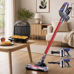 Cordless Stick Vacuum Cleaner with 3-in-1 Sandwich Maker Combo Home Cleaning