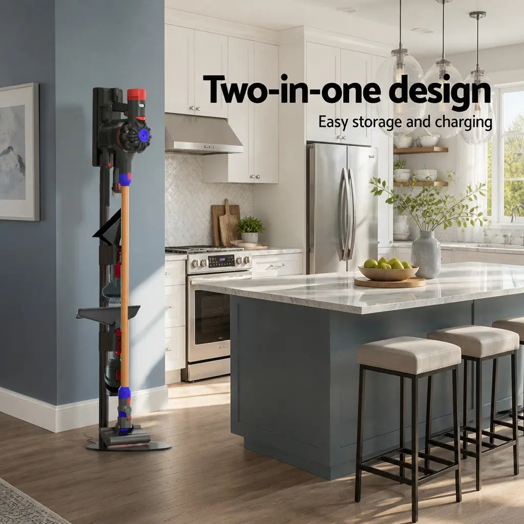 Freestanding Vacuum Cleaner Stand for Dyson V6 V7 V8 V10 V11 Storage Grey