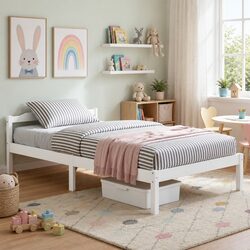 Elegant White Bed Frame for Enhanced Bedroom Aesthetics
