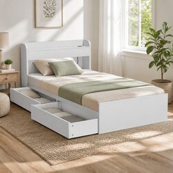 Single Bed Frame with Charging Ports Enhancing Your Space