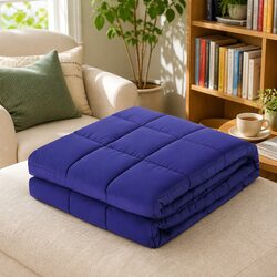Enhance Your Sleep with a 6.8kg Navy Blue Weighted Blanket