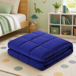 Navy Blue Weighted Blanket 9KG for Improved Sleep Quality