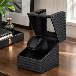 Black Automatic Watch Winder for Enhanced Living Space