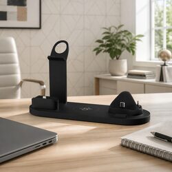 4 in 1 Wireless Charging Station Multi-Device Dock for Phone iWatch Airpods 15W