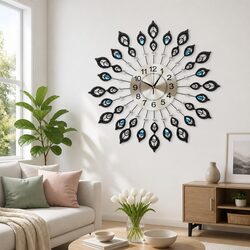 Enhance Your Space with a 60cm Peacock Metal Wall Clock