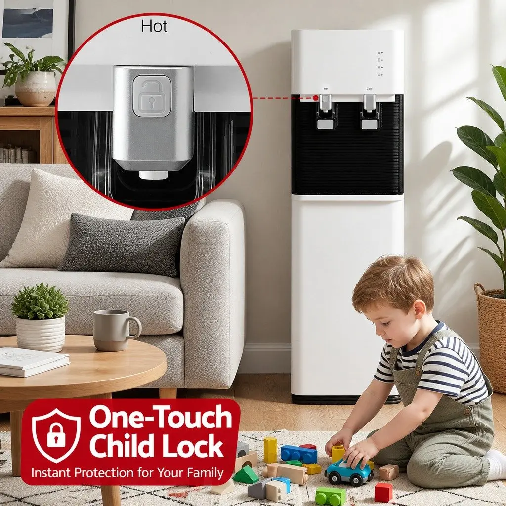 Water Dispenser Bottom Loading Hot Cold Dual Tap Chiller