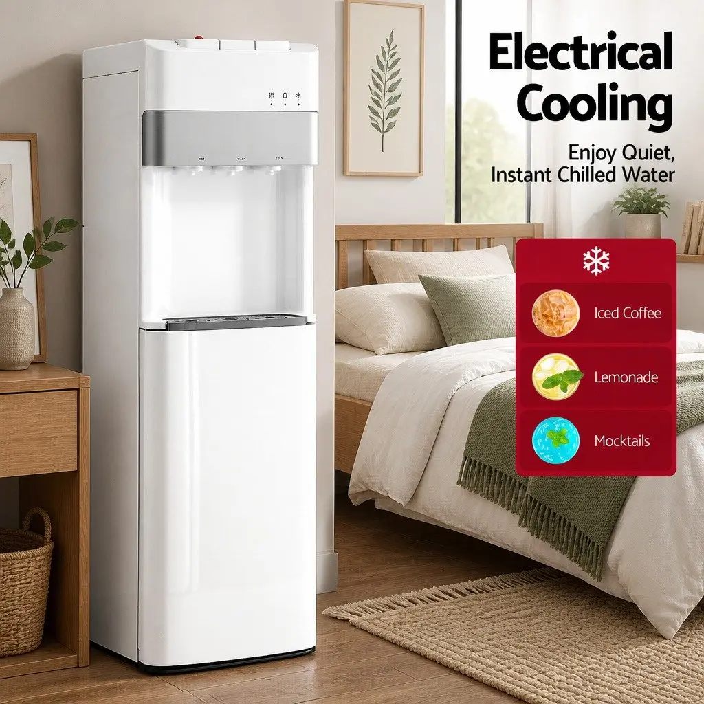 Water Dispenser Bottom Loading Three Taps Hot Cold Normal Temperature
