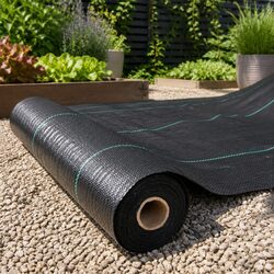 Weed Control Mat 1.83m x 100m Woven Fabric Garden Plant Black Heavy Duty UV