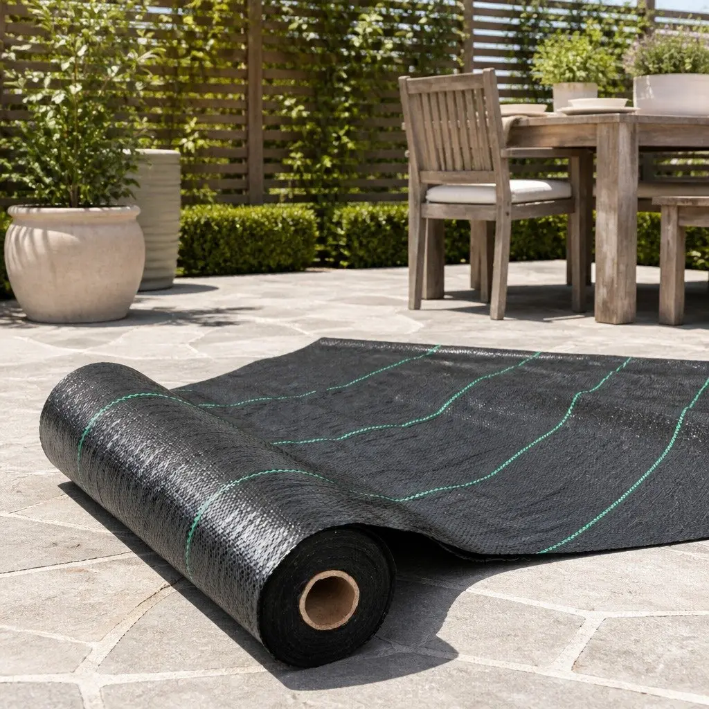 Weed Control Mat 3.66m x 30m Black UV Resistant Porous Fabric