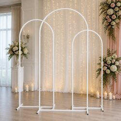 Transform Your Space with 3-Piece White Wedding Arch Set