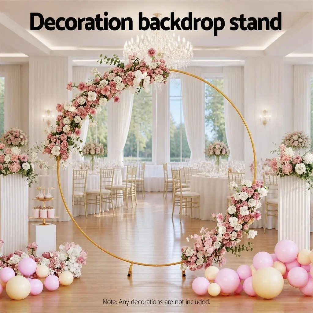 Backdrop Stand 2M Metal Frame Easy Assembly for Wedding Party Flower Balloon Display