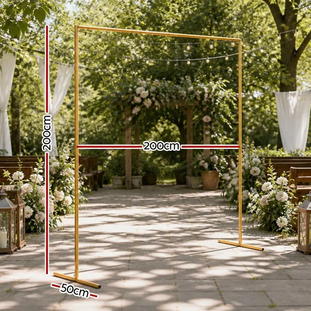 Backdrop Stand 2M Metal Frame Stable Easy Assembly for Wedding Party Decoration