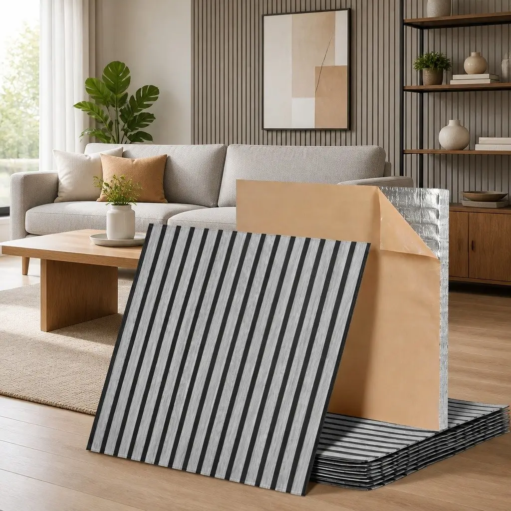Peel and Stick Wall Panels 68x68cm Self Adhesive Decorative Grey 10 Pack