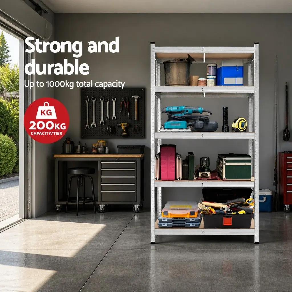 Warehouse Shelving Rack 1.8M Adjustable Boltless Steel Storage Unit