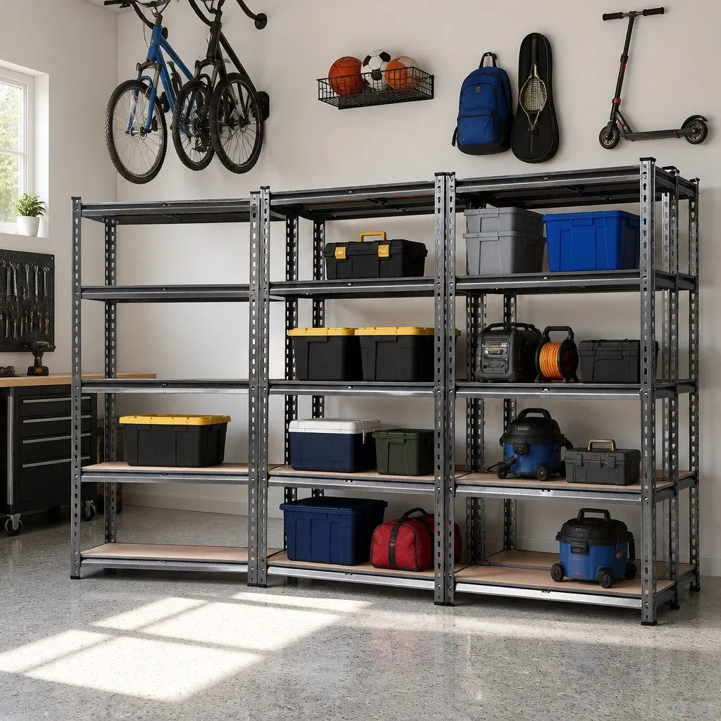 Garage Shelving Unit 5 Tier Adjustable Steel Storage Rack 70x30x150cm