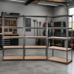 5-Tier Steel Shelving Rack Garage Storage Unit Adjustable Warehouse Racking