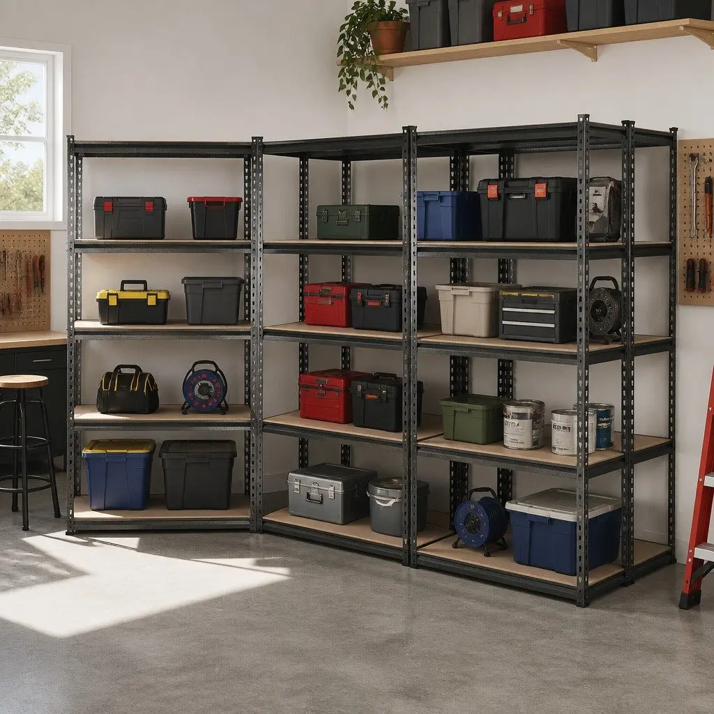 Garage Shelving Unit 5 Tier Adjustable Expandable Storage Rack Charcoal