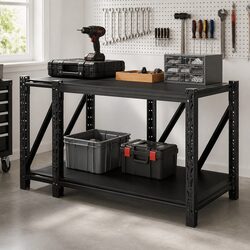 Steel Garage Shelving Workbench for Organised Spaces