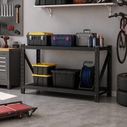 Smart Black Wall Storage Rack for Garage 1.5M