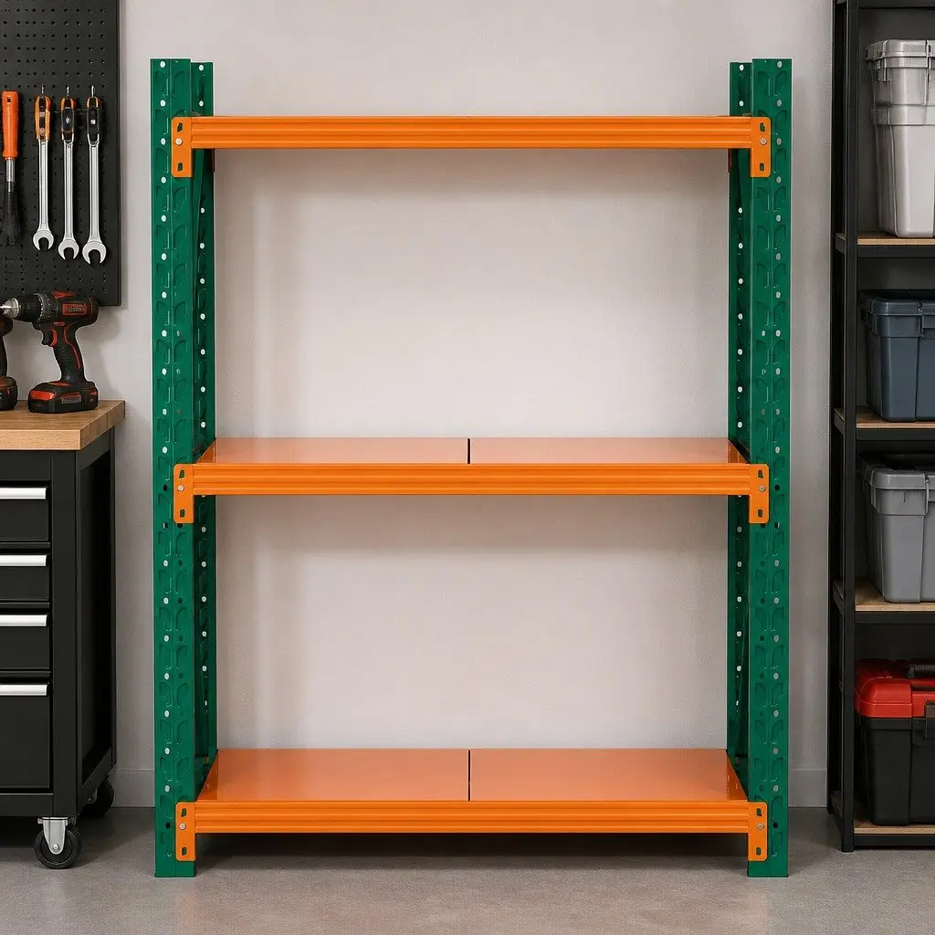 Heavy Duty Garage Shelving 1.5M Adjustable Metal Storage Rack with 200kg Capacity per Shelf