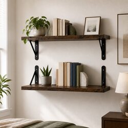 Enhance Your Space with 2Pcs Floating Wall Shelves