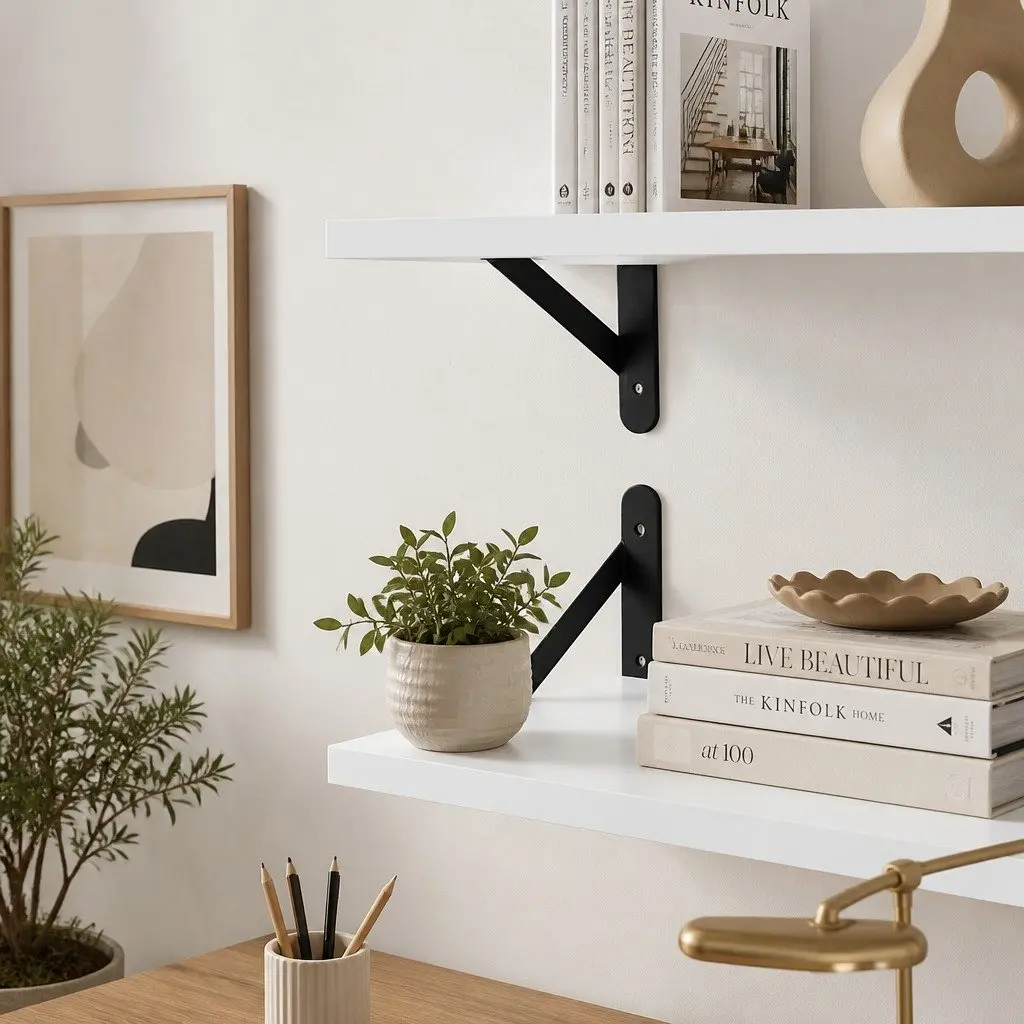 Floating Wall Shelves 2 Pieces Deep Mounted Display Storage for Bedroom Living Room