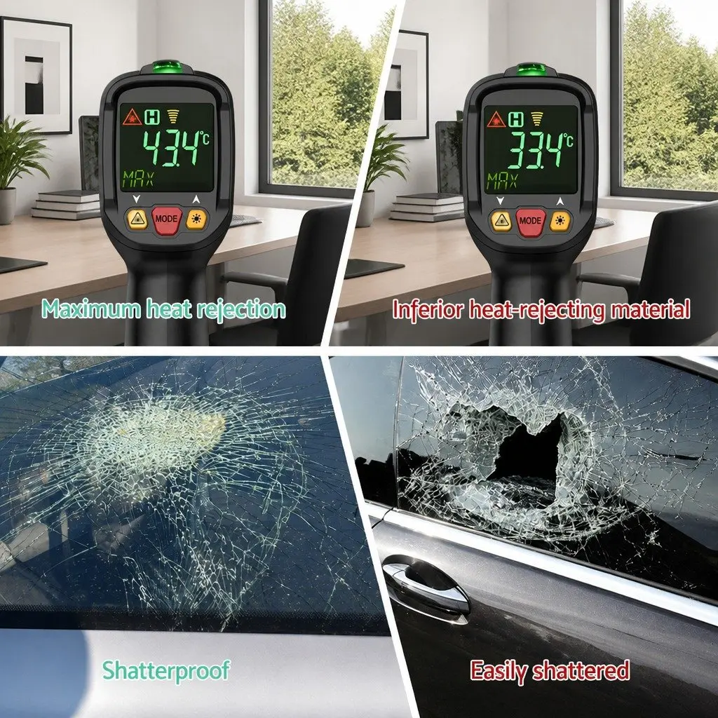 Window Tint Film Roll 76cm x 7m 5% VLT Black Automotive Home Tinting Kit