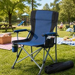 Folding Camping Chair Outdoor Portable Moon Seat Lightweight Beach Picnic