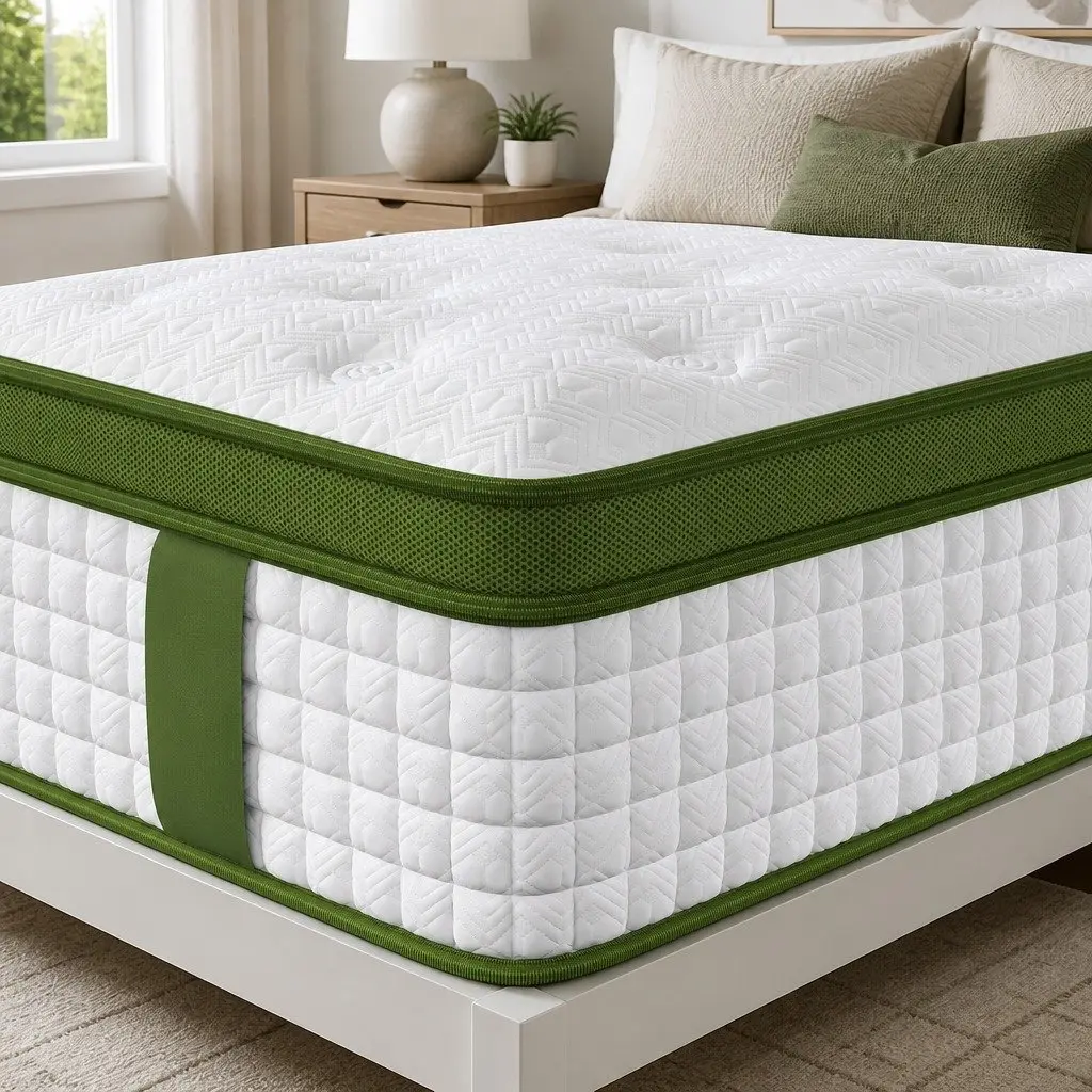 Single Latex Hybrid Mattress 34cm Medium Firm 5 Zone Pocket Spring Pressure Relief